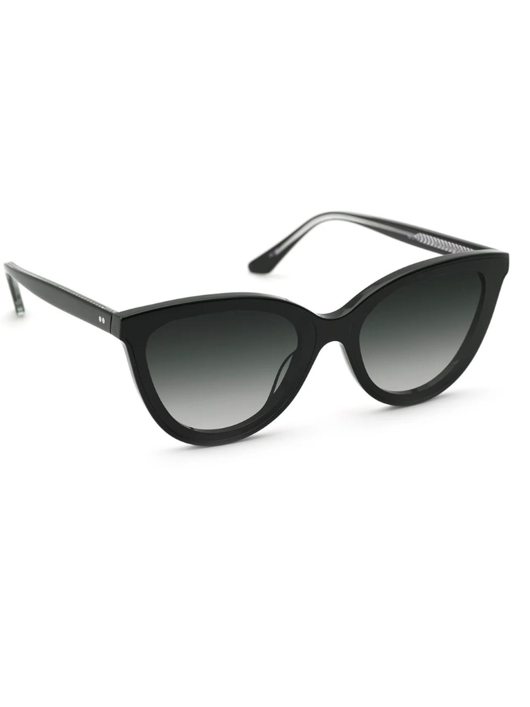 Monroe Sunglasses in Black + Black and Crystal