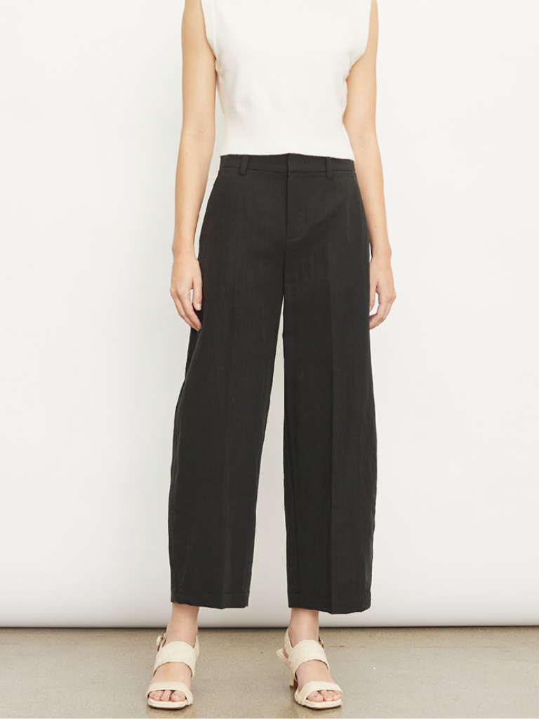 Mid Rise Sculpted Crop Pant in Black