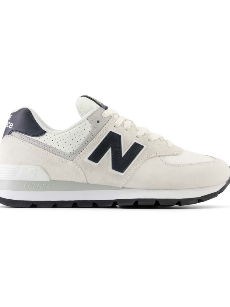 New Balance New Balance 574 Rugged Sneaker in White Black Strut Boutique