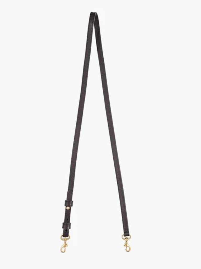 Black + Cream Wavy Check Adjustable Bag Strap