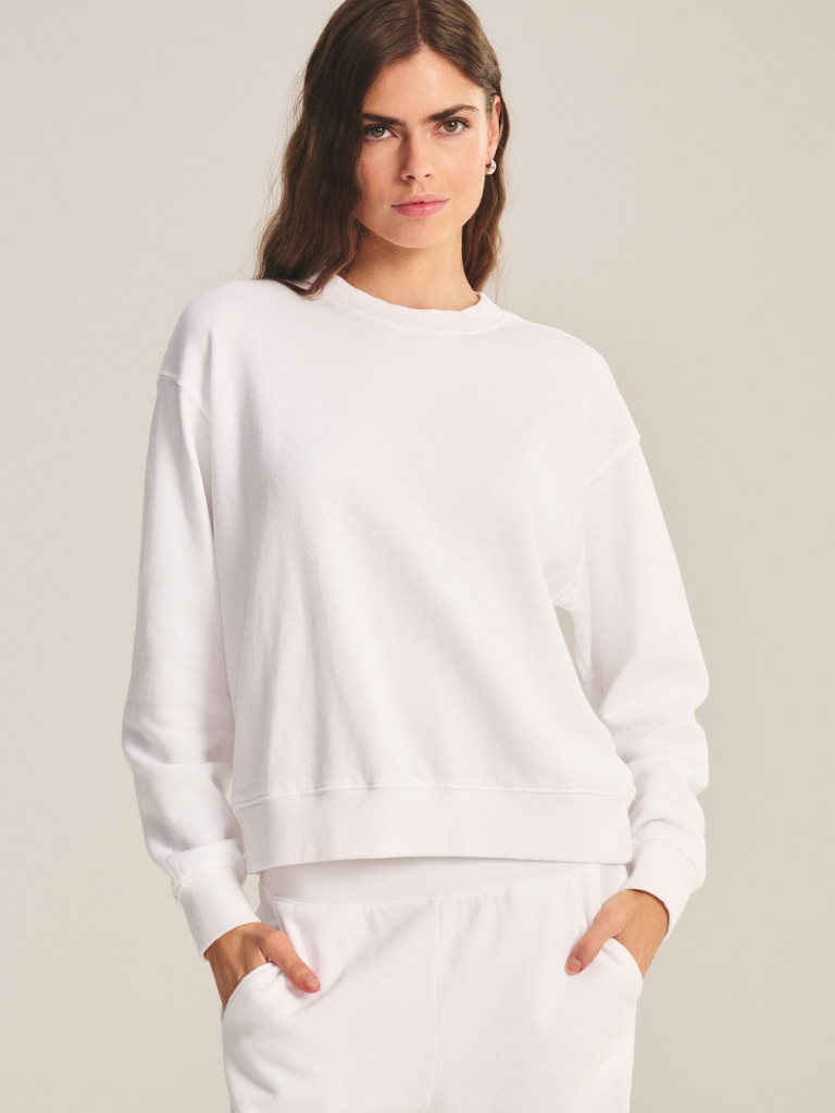 Velvet by Graham & Spencer Yoko Sweatshirt in White – Strut Boutique