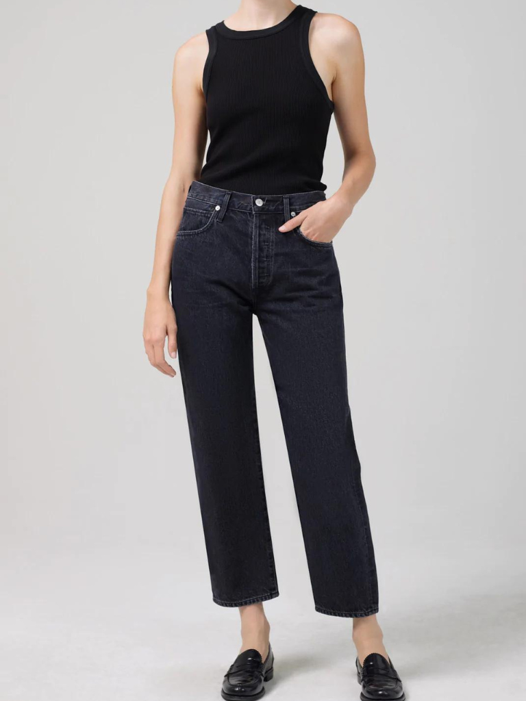 Emery Crop Relaxed Straight In Licorice