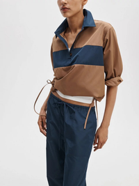 Claire Taffeta Pant in Deep Blue