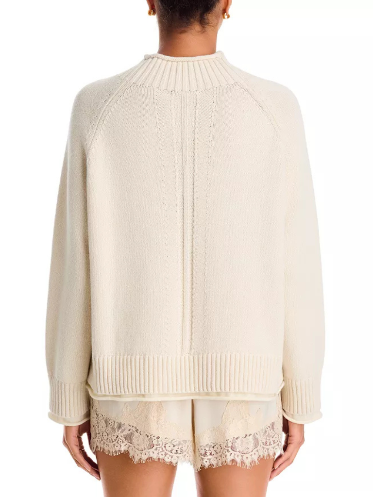 Hazel Roll-Neck Sweater in Ivory