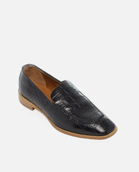 Hootie Loafer in Croco Black