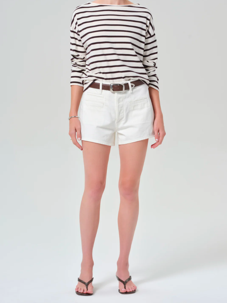 Marlow Welt Pocket Short In Pashmina