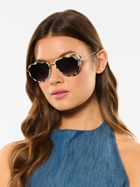 Coleman Sunglasses in Bone 12K