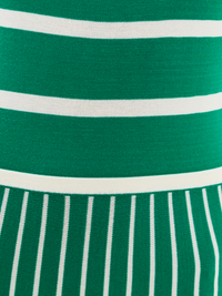 Aveline Dress in Green Stripe