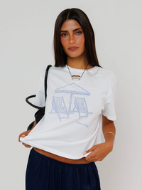 Summer Fridays Tee in White