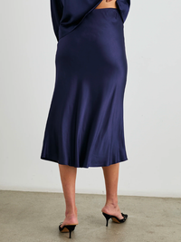 Anya Midi Skirt in Navy