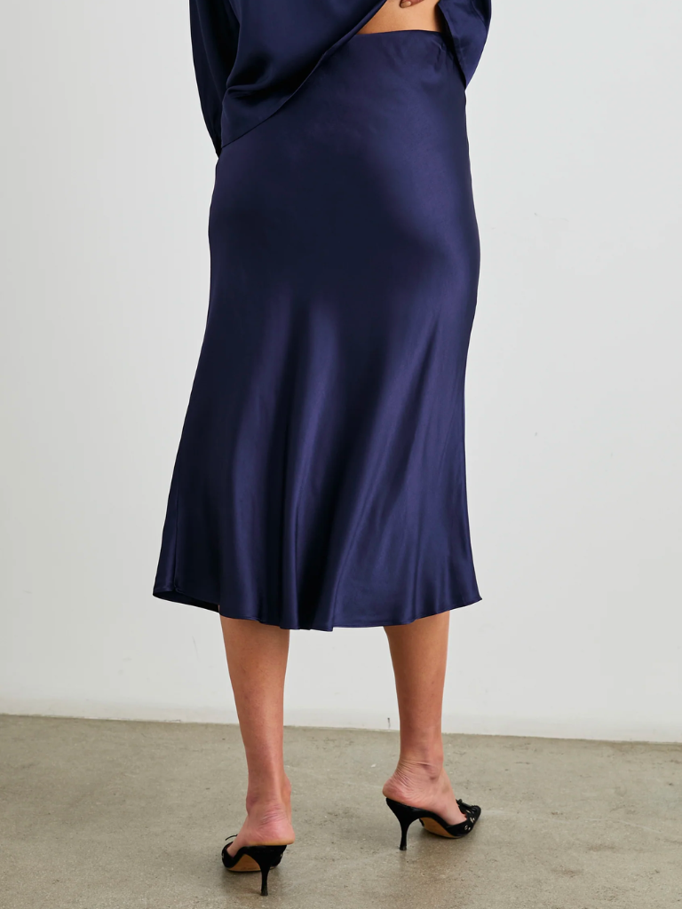 Anya Midi Skirt in Navy