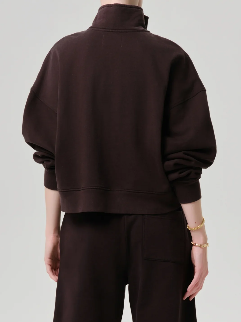 Mirelle Funnel Neck Top in Chocolate