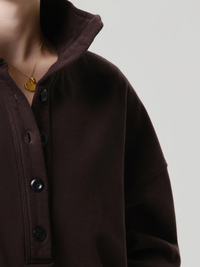 Mirelle Funnel Neck Top in Chocolate