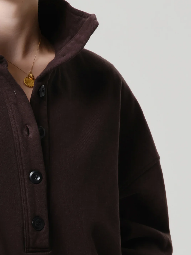 Mirelle Funnel Neck Top in Chocolate