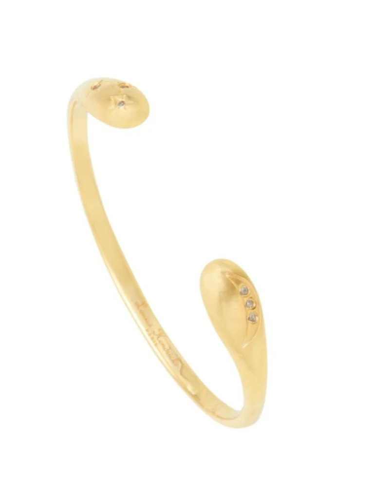 Divine Hours Bracelet in White Zircons/Gold