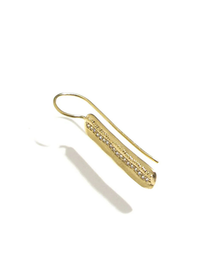 Elvis Earrings in White Zircons/Gold