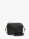 Midi Sac in Diagonal Woven Black