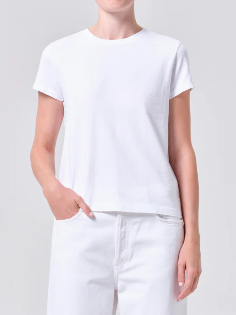 Adine Long Line Tee in White