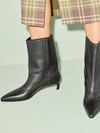 Tricia Studded Boot in Black Calf