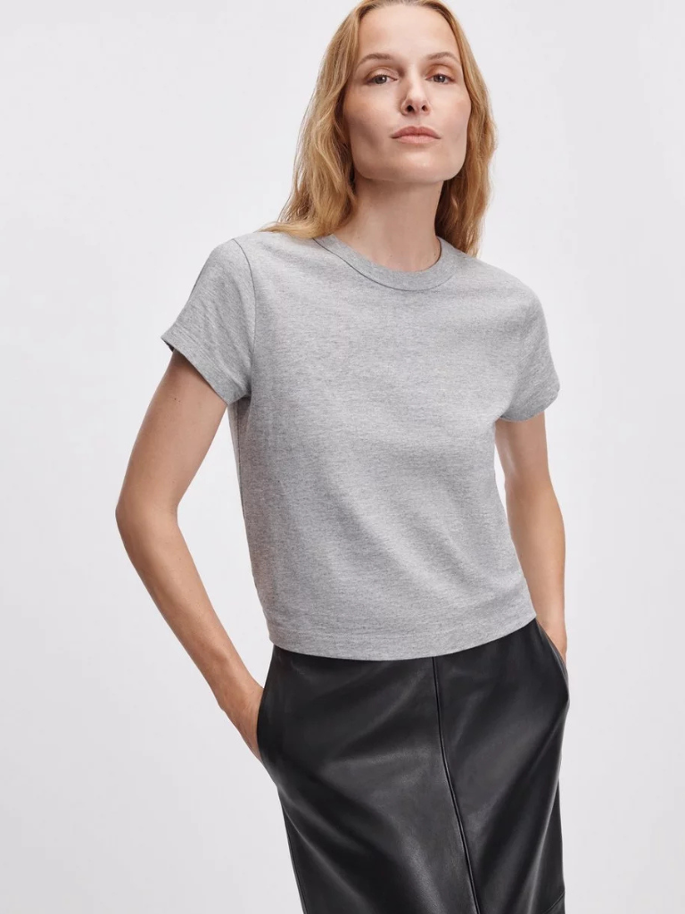Kelly Perfect Tee in Heather Grey