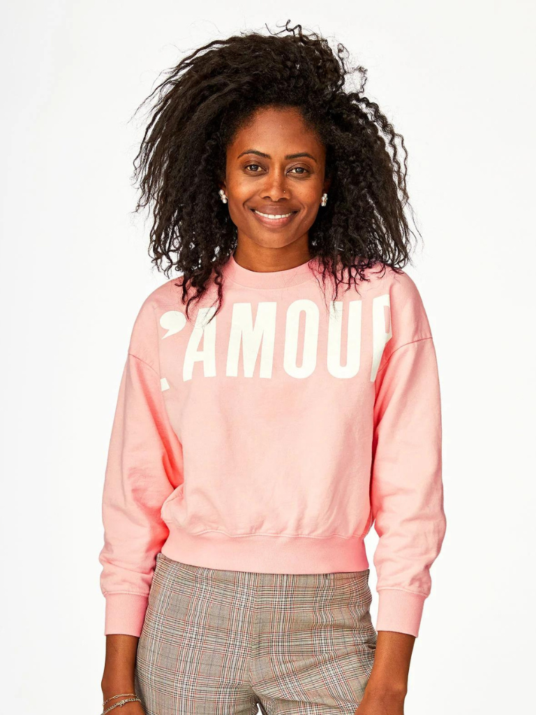 Clare V. L'Amour Sweatshirt in Coral – Strut Boutique