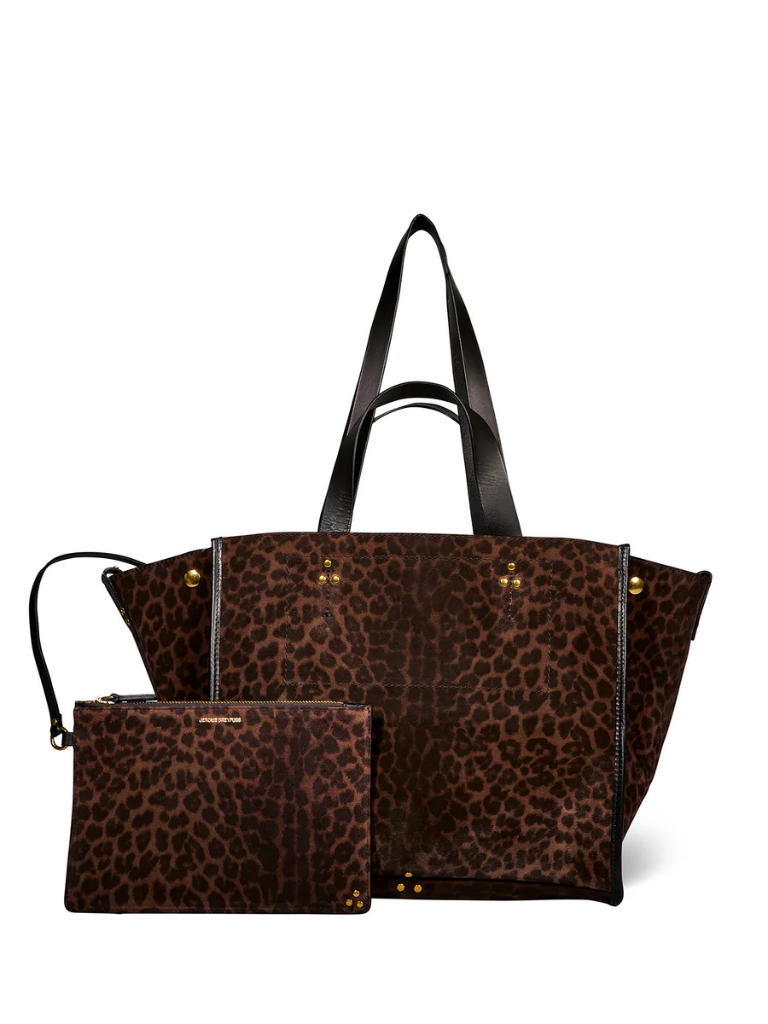 Leon Tote in Leopard Suede