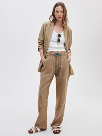 Atlas Linen Pants in Tan