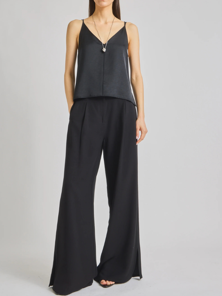 Neve Tuxedo High-Waisted Pant in Black
