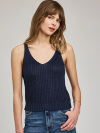 Lizzie Knit Tank in Navy