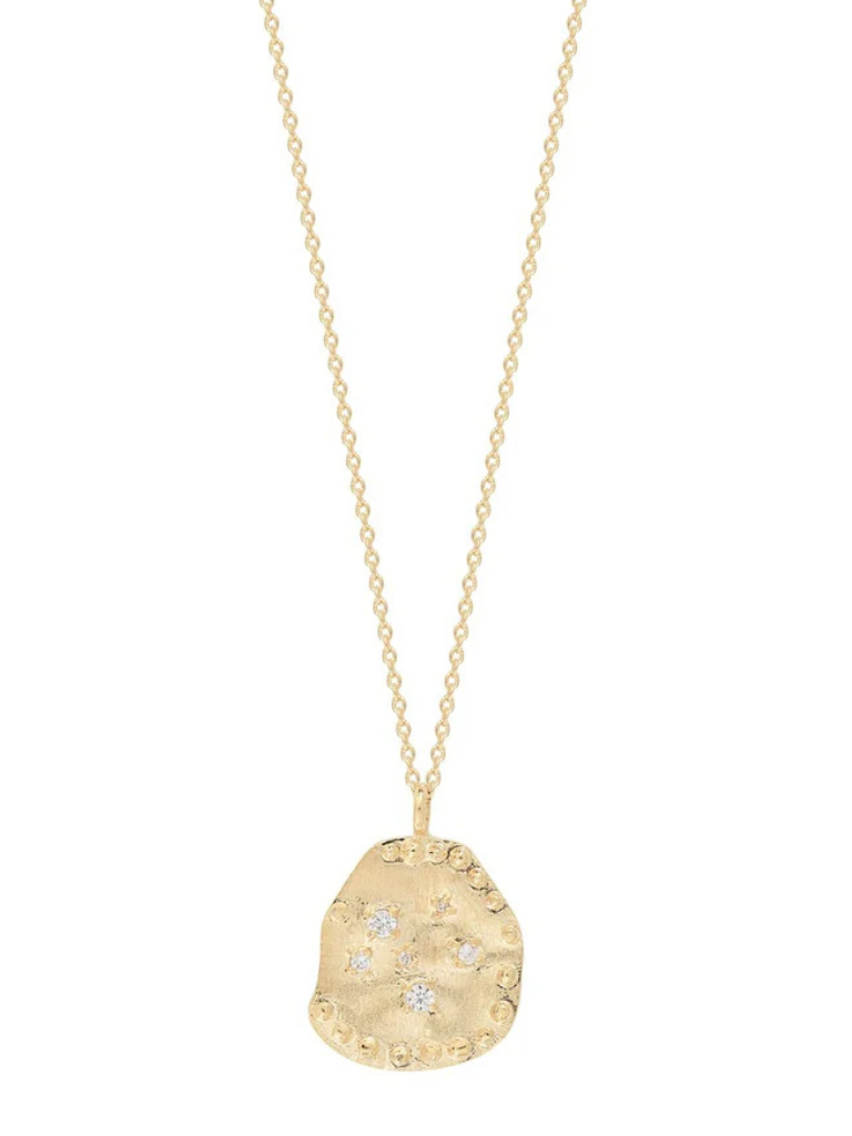 Bianca Necklace in White Zircons/Gold