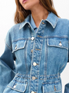 Amy Cinched Denim Jacket in Ithica