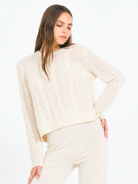Mel Cashmere Pullover in Bone