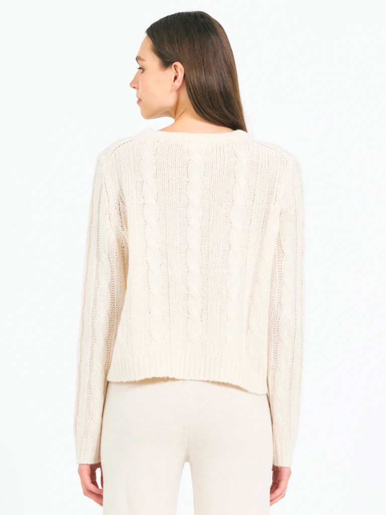 Mel Cashmere Pullover in Bone