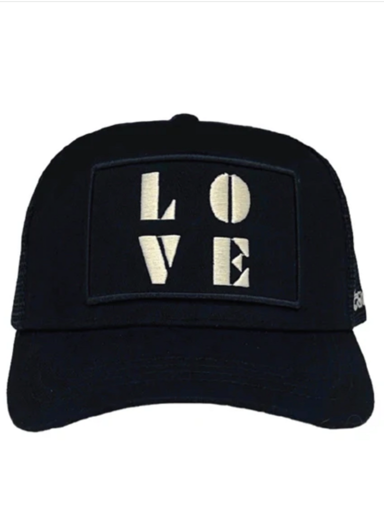 LOVE Trucker Hat in Black