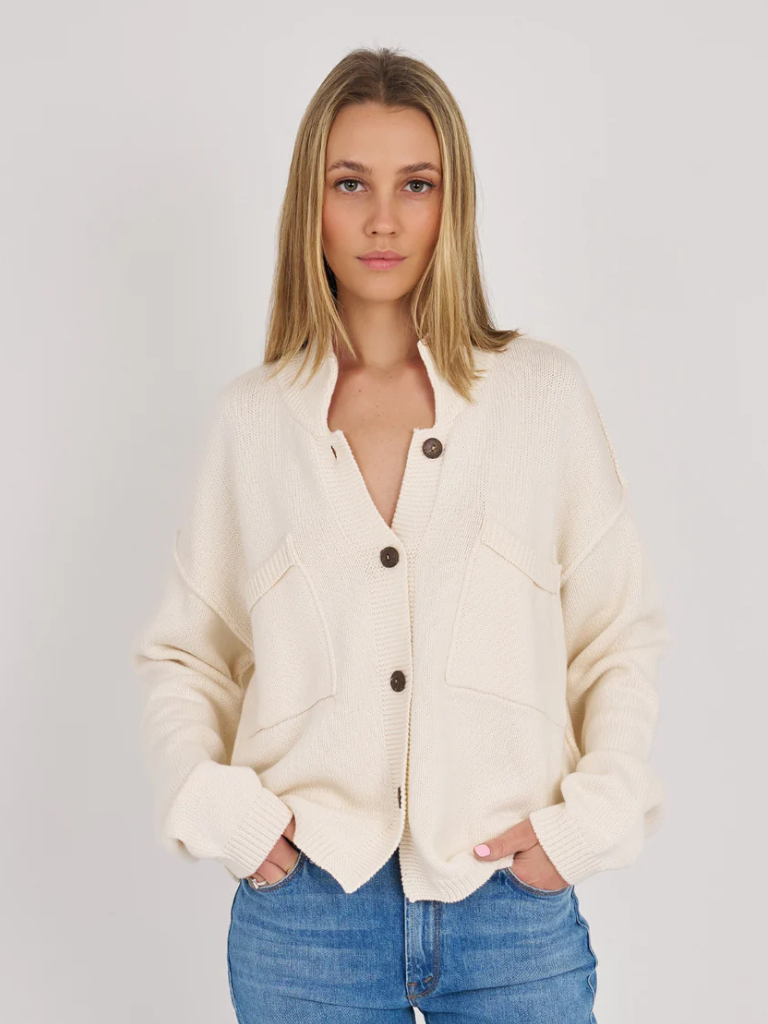 The Miller Shirt Jacket in Ecru