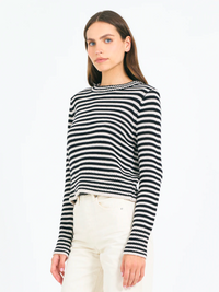 Lewes Crewneck in Canvas Combo