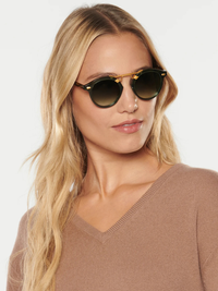 STL II Sunglasses in Bottle Green + Zulu 24K