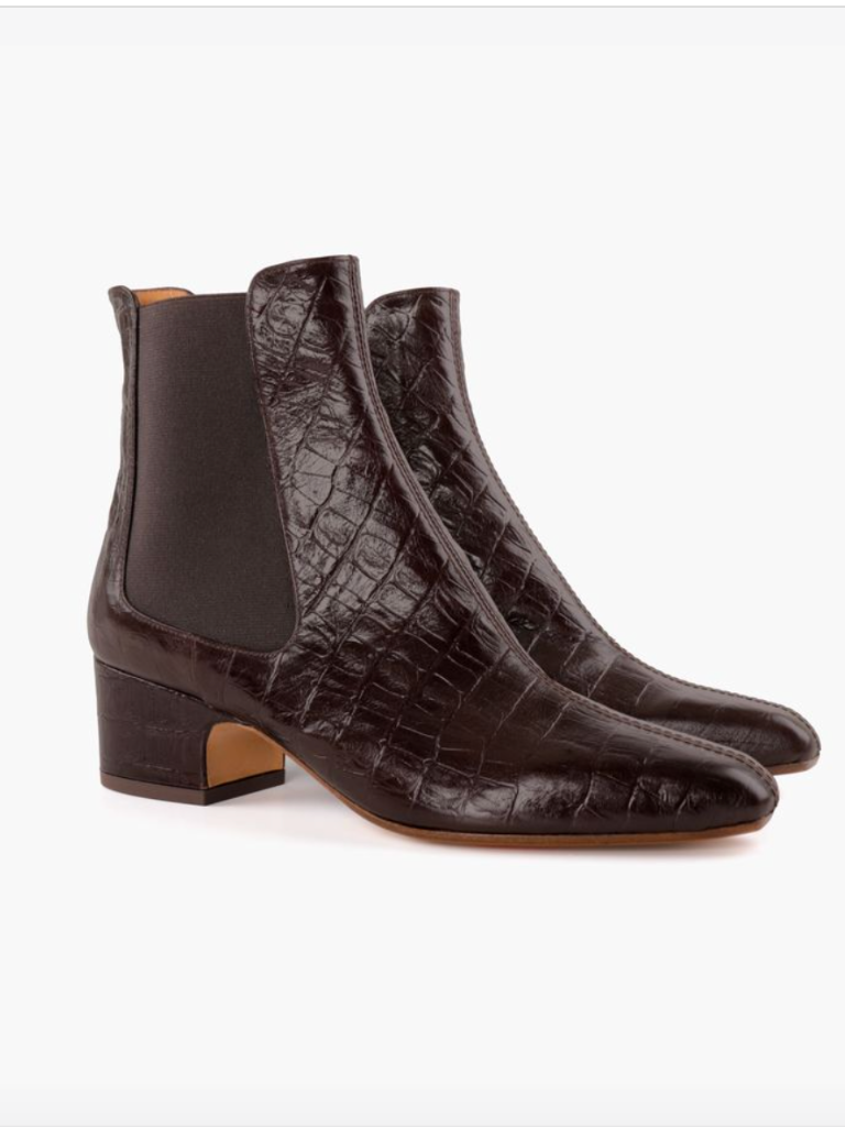 Coronel Bootie in Brown Croc