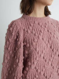 Marissa Textured Sweater in Mineral Pink