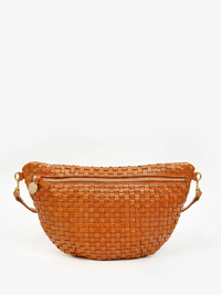 Grande Fanny Pack in Natural Woven Checker