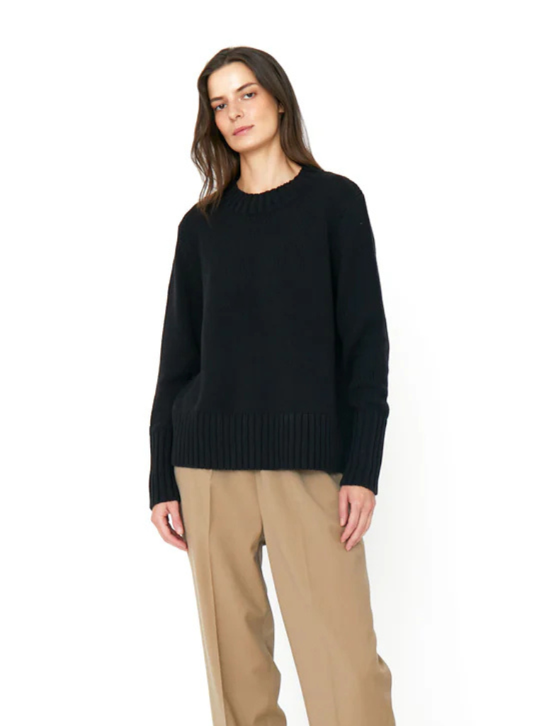 Tatum Crewneck Sweater in Black