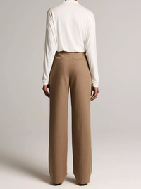 Elsa Fine Suiting High-Rise Straight-Leg Trouser in Canyon