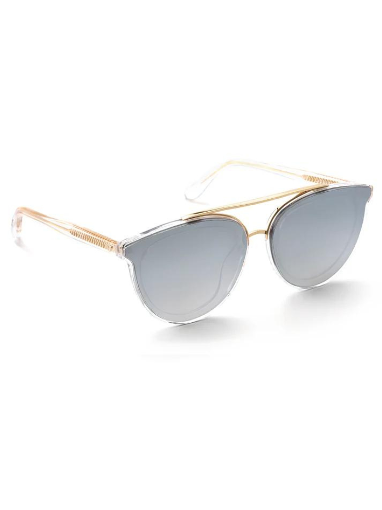 Clio Nylon Sunglasses in Crystal 24K Mirrored