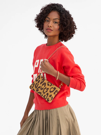 Wallet Clutch w/ Tabs in Pablo Cat Suede