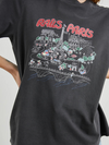 Paris Map Classic Boyfriend Tee in Washed Black