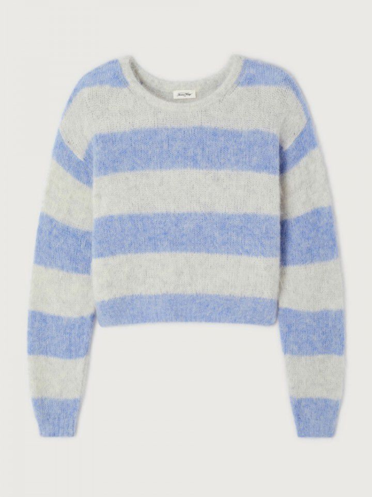 Niby Sweater in Grey/Blue Stripe