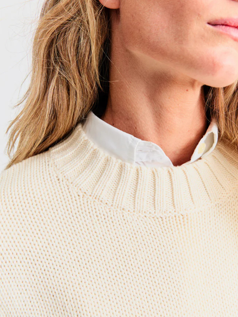 Tatum Crewneck Sweater in Cream