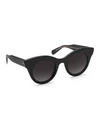 Olivia Sunglasses in Black + Black and Crystal