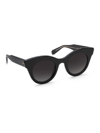Olivia Sunglasses in Black + Black and Crystal