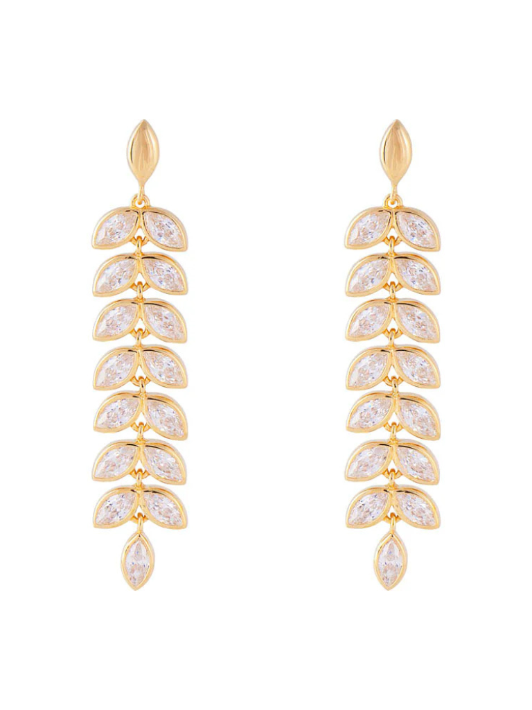 Marquise Cocktail Earrings in Gold